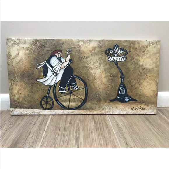 W Mirkin Other - PARIS Abstract Oil Painting Canvas